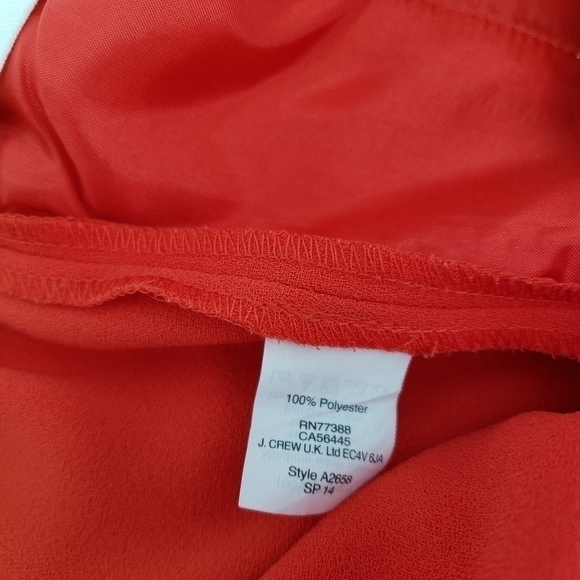 J. Crew Women's Pleaed Red Dress Shorts - Picture 6 of 7